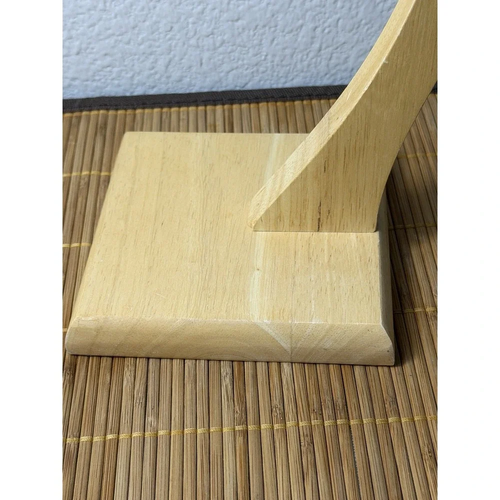 Minimalist Bamboo Blonde Wood Banana Hanger Holder‎ Countertop Hook Stand